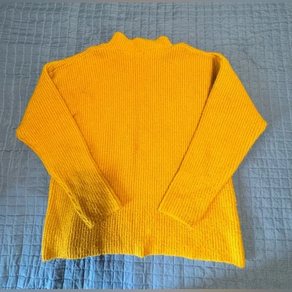 forever 21 oranger Ribbed Mock  turtleneck sweater - Picture 2 of 8